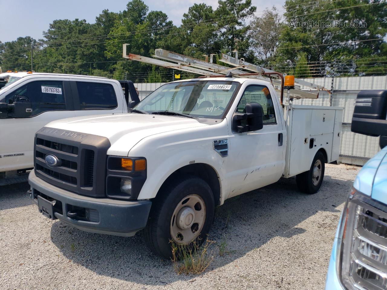 2008 Ford F350 Srw Super Duty White vin: 1FDWF30528EC54356