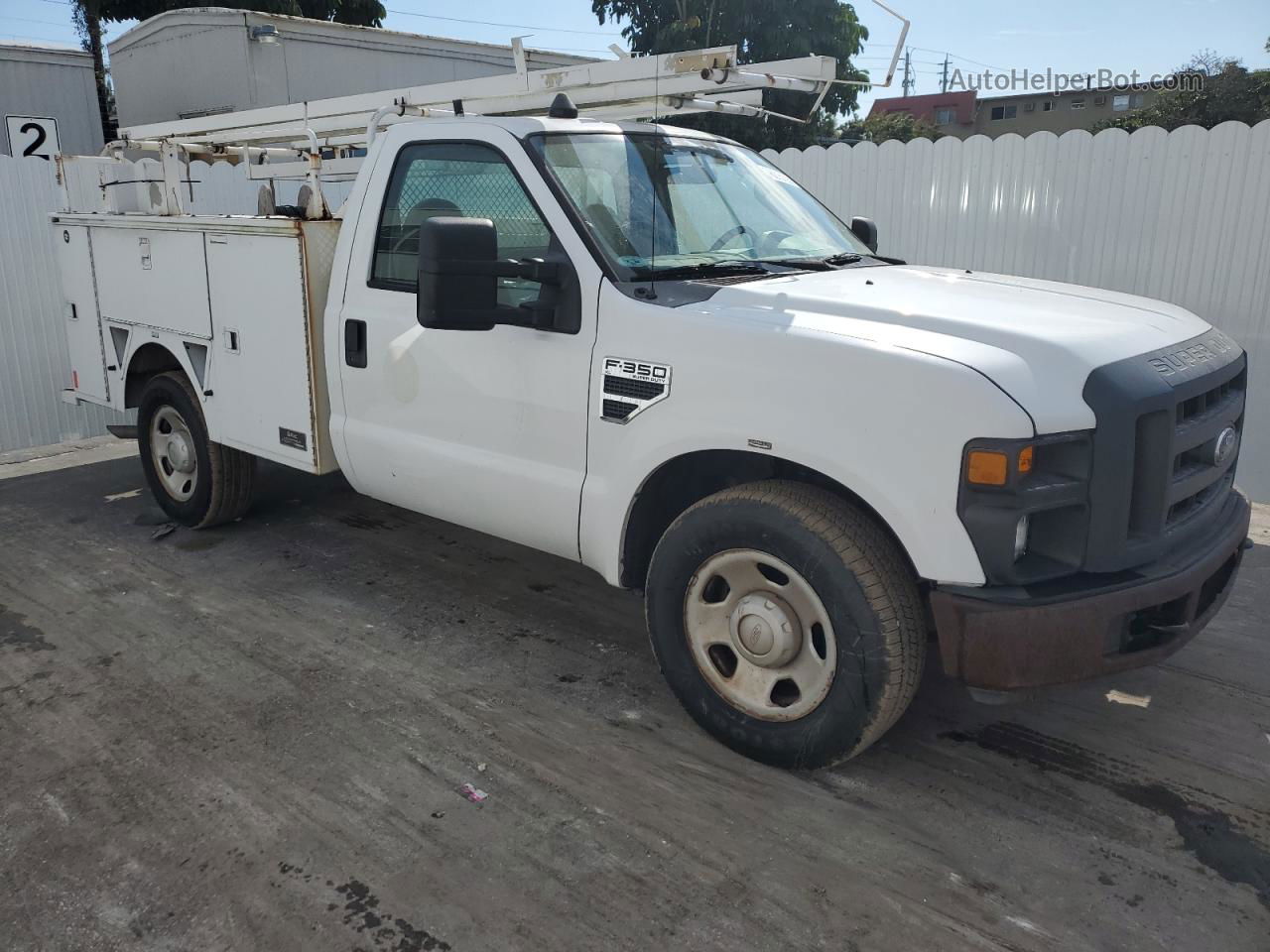 2008 Ford F350 Srw Super Duty White vin: 1FDWF30548EC54696