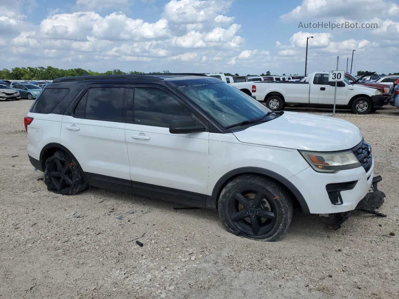 2018 Ford Explorer  White vin: 1FM5K7B81JGB07820