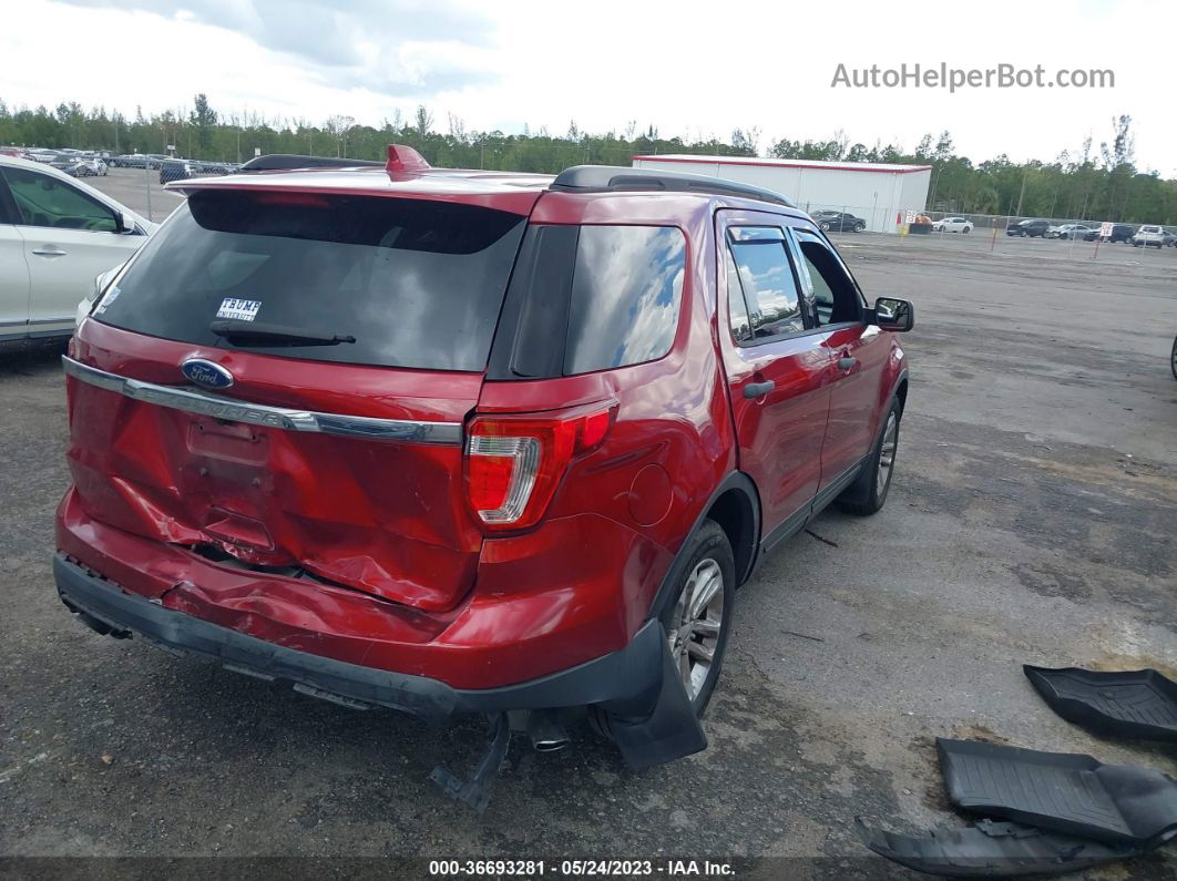 2017 Ford Explorer Base Red vin: 1FM5K7B87HGA92198