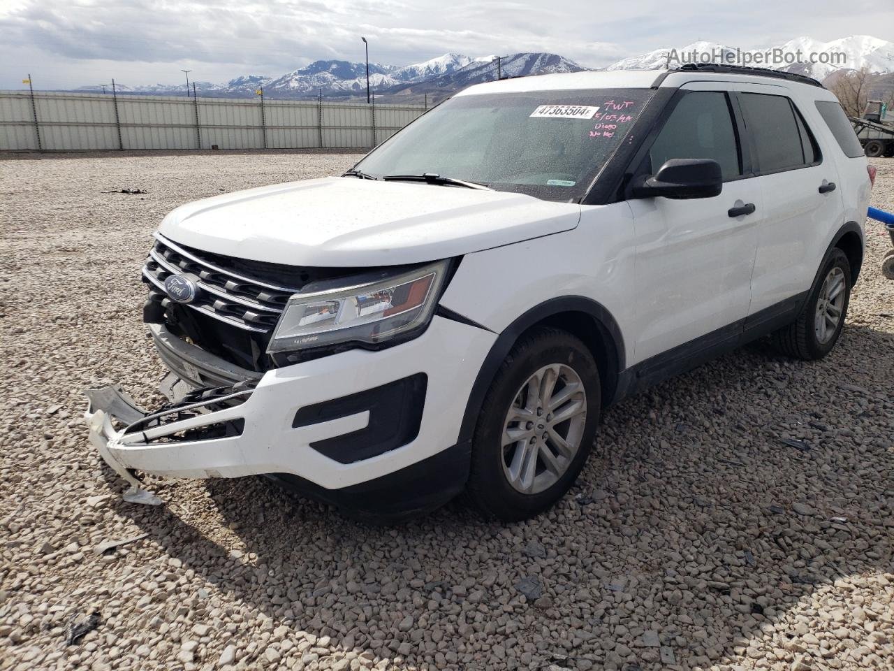 2017 Ford Explorer  White vin: 1FM5K7B88HGA93845