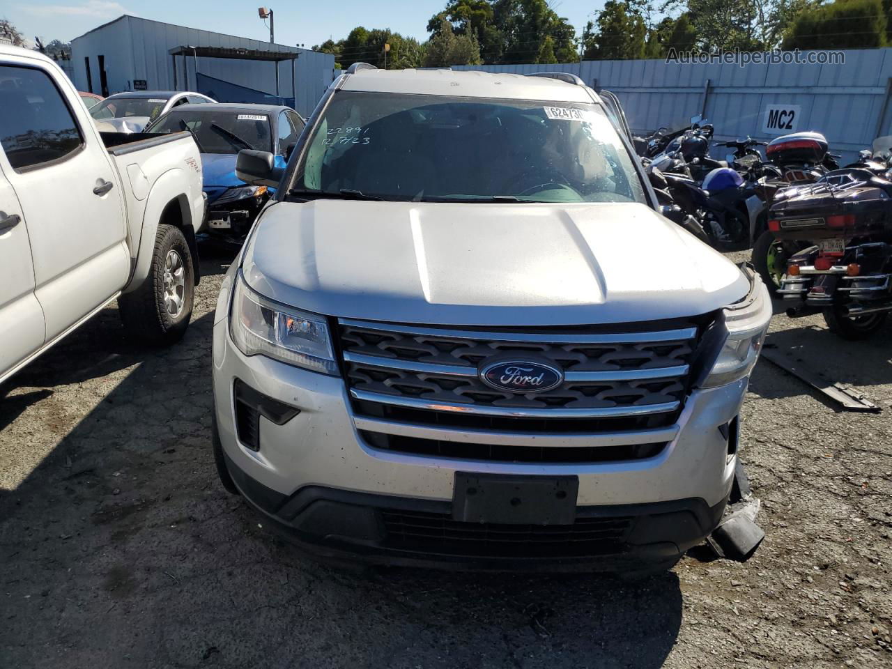 2018 Ford Explorer  Silver vin: 1FM5K7B8XJGC06653