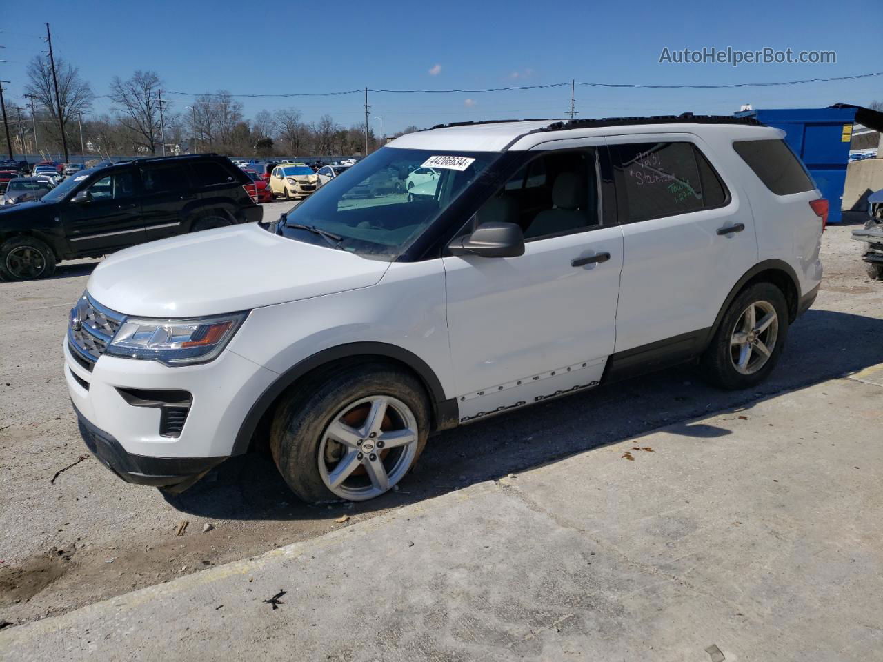 2018 Ford Explorer  White vin: 1FM5K7B8XJGC25056