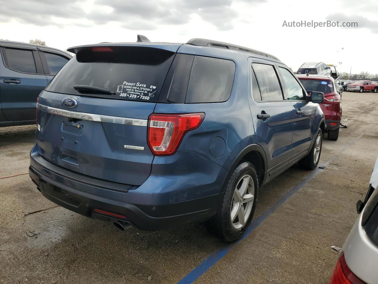 2018 Ford Explorer  Синий vin: 1FM5K7BH1JGA00086