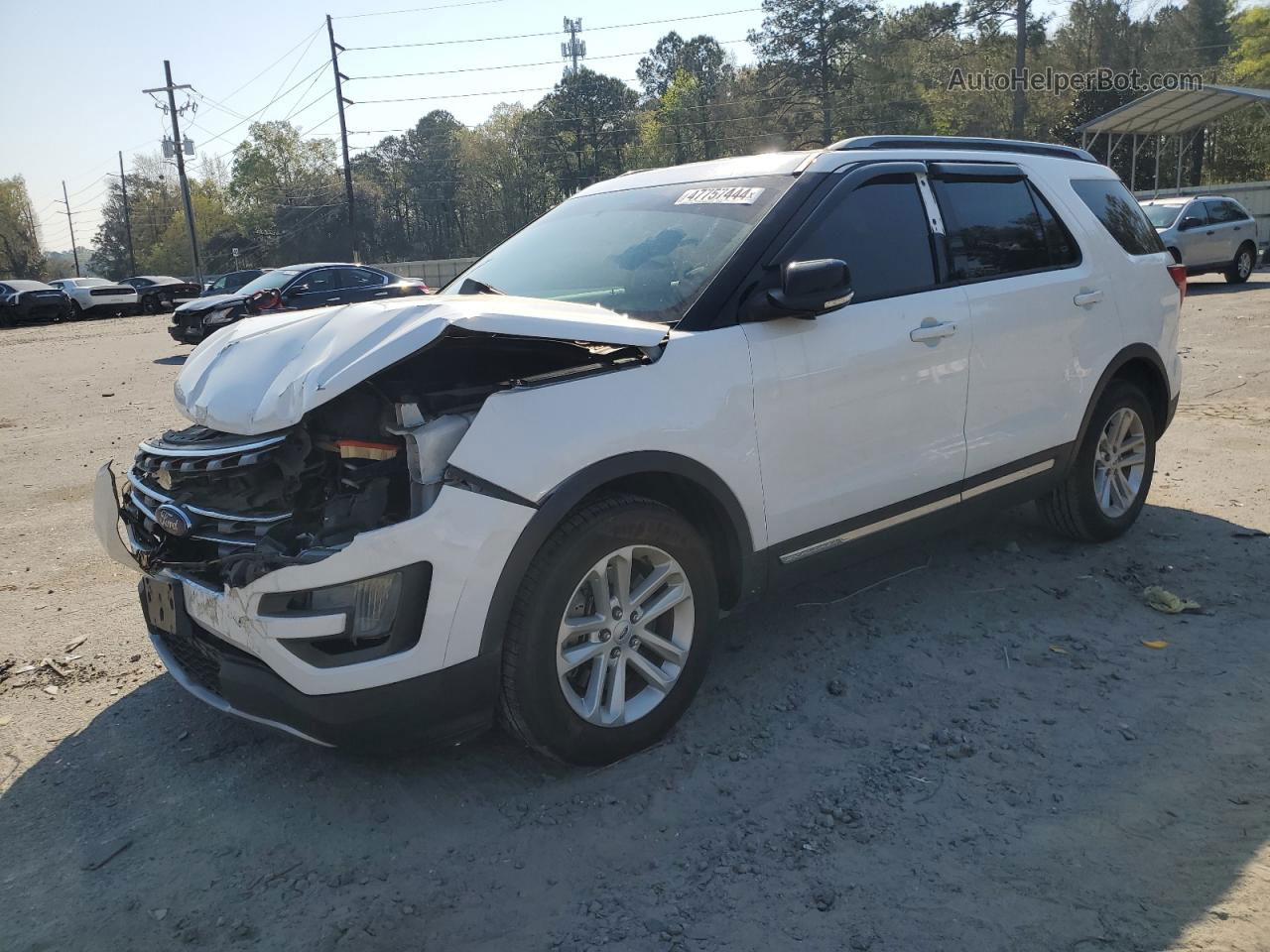 2017 Ford Explorer Xlt White vin: 1FM5K7D80HGA84117