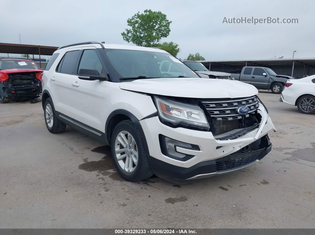 2017 Ford Explorer Xlt White vin: 1FM5K7D80HGE22924