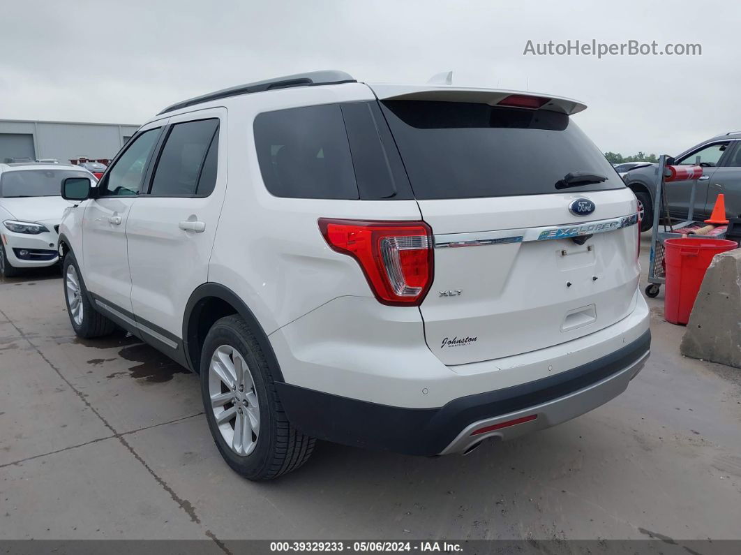 2017 Ford Explorer Xlt White vin: 1FM5K7D80HGE22924