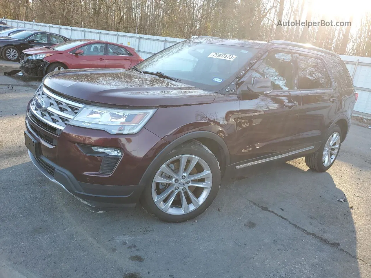 2018 Ford Explorer Xlt Бордовый vin: 1FM5K7D80JGA41905