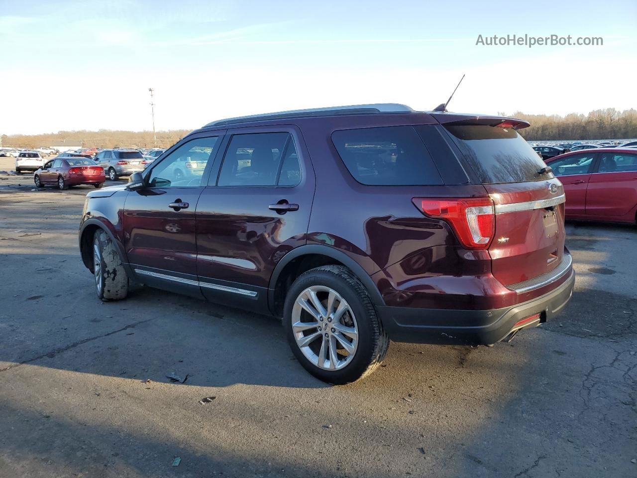 2018 Ford Explorer Xlt Burgundy vin: 1FM5K7D80JGA41905