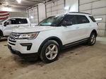 2018 Ford Explorer Xlt White vin: 1FM5K7D80JGA51897