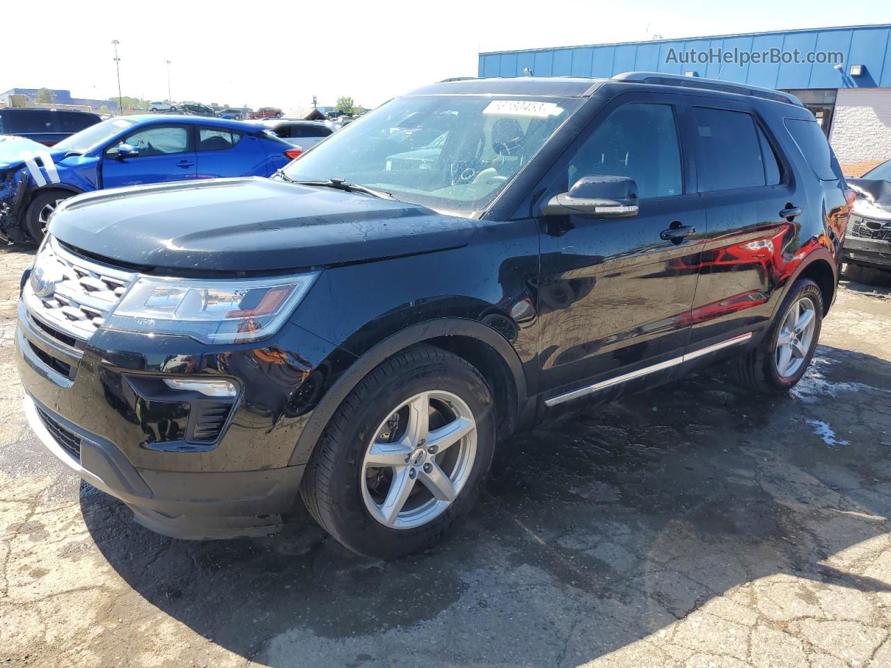 2018 Ford Explorer Xlt Black vin: 1FM5K7D80JGC25614