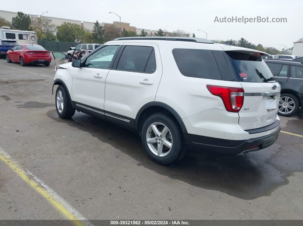 2018 Ford Explorer Xlt White vin: 1FM5K7D80JGC87059