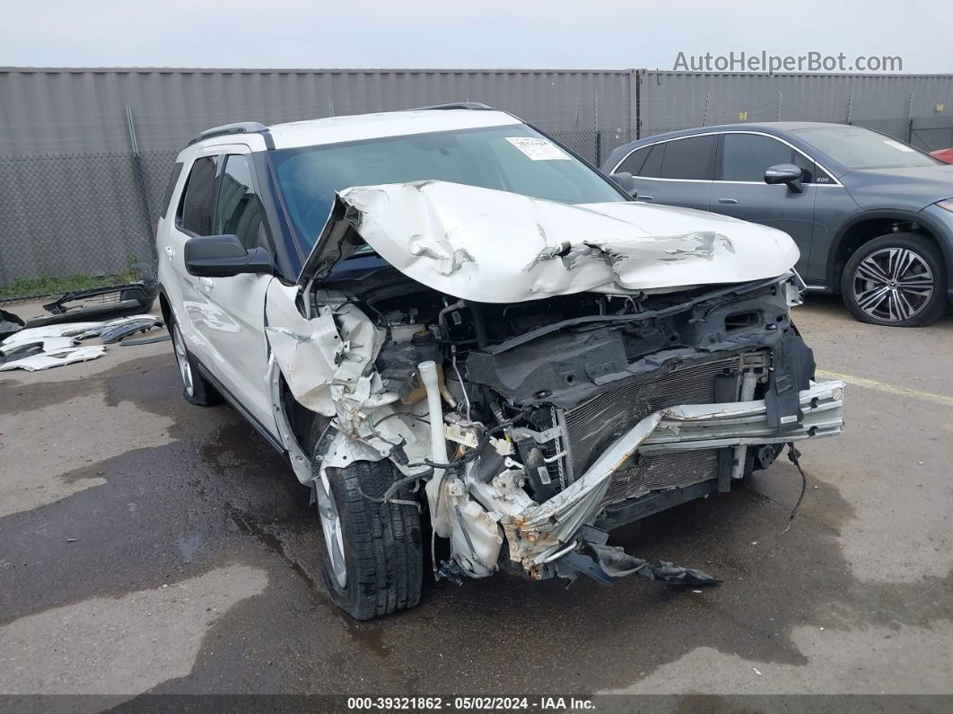 2018 Ford Explorer Xlt White vin: 1FM5K7D80JGC87059