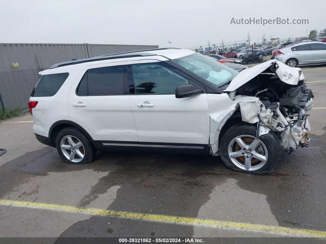 2018 Ford Explorer Xlt White vin: 1FM5K7D80JGC87059