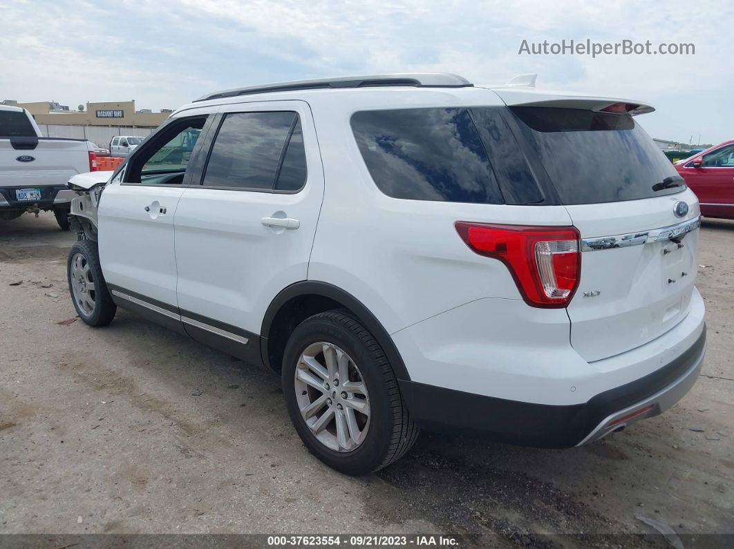 2017 Ford Explorer Xlt White vin: 1FM5K7D81HGC21176