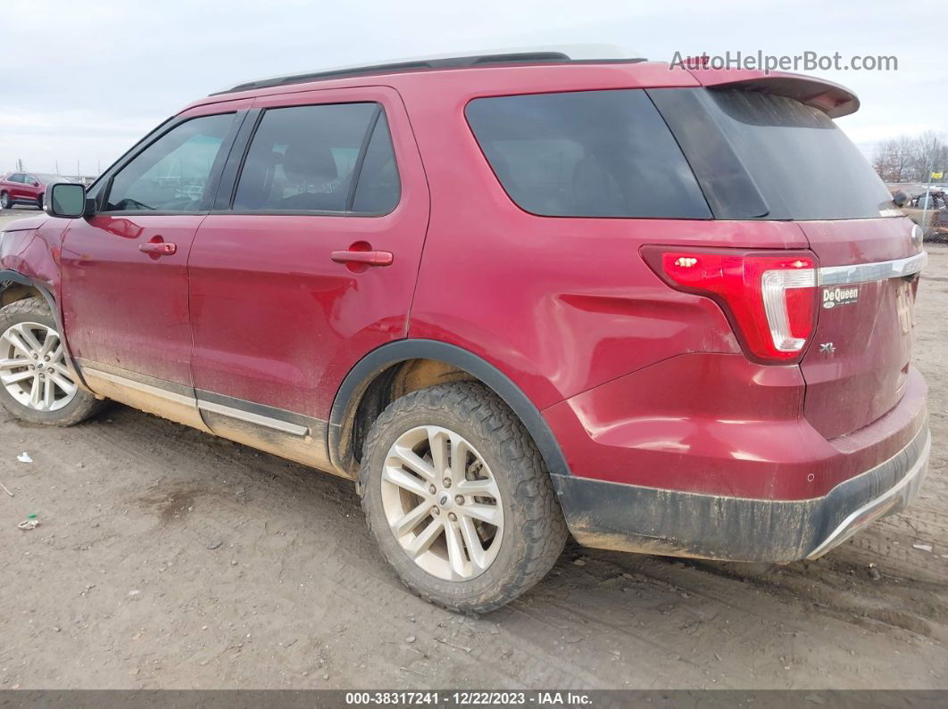 2017 Ford Explorer Xlt Red vin: 1FM5K7D81HGD53001