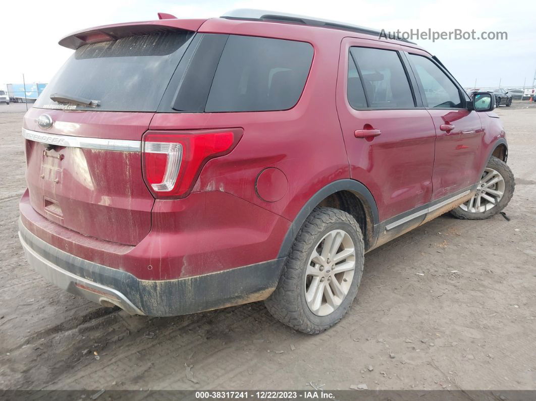 2017 Ford Explorer Xlt Red vin: 1FM5K7D81HGD53001