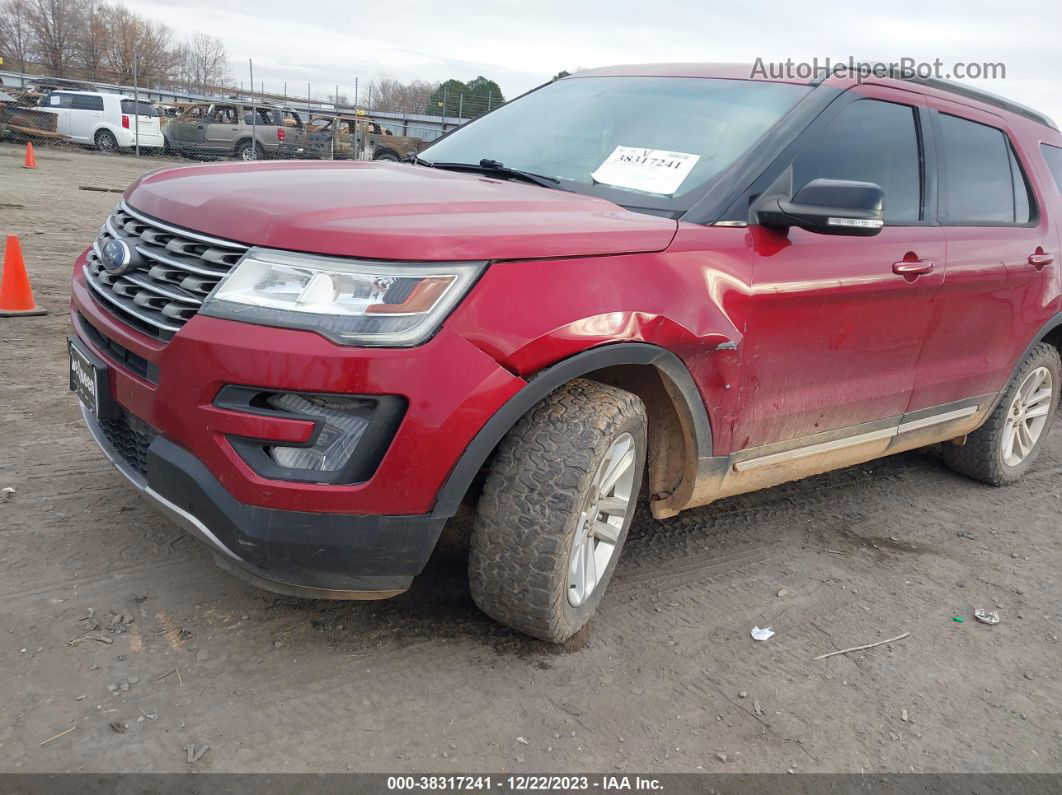 2017 Ford Explorer Xlt Red vin: 1FM5K7D81HGD53001