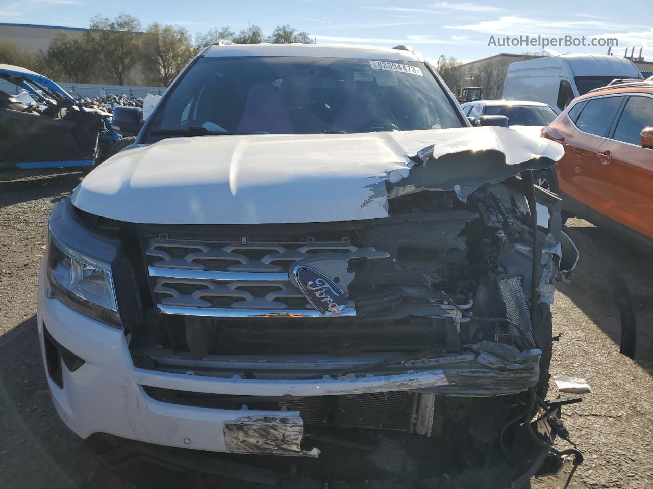 2018 Ford Explorer Xlt White vin: 1FM5K7D81JGA31948