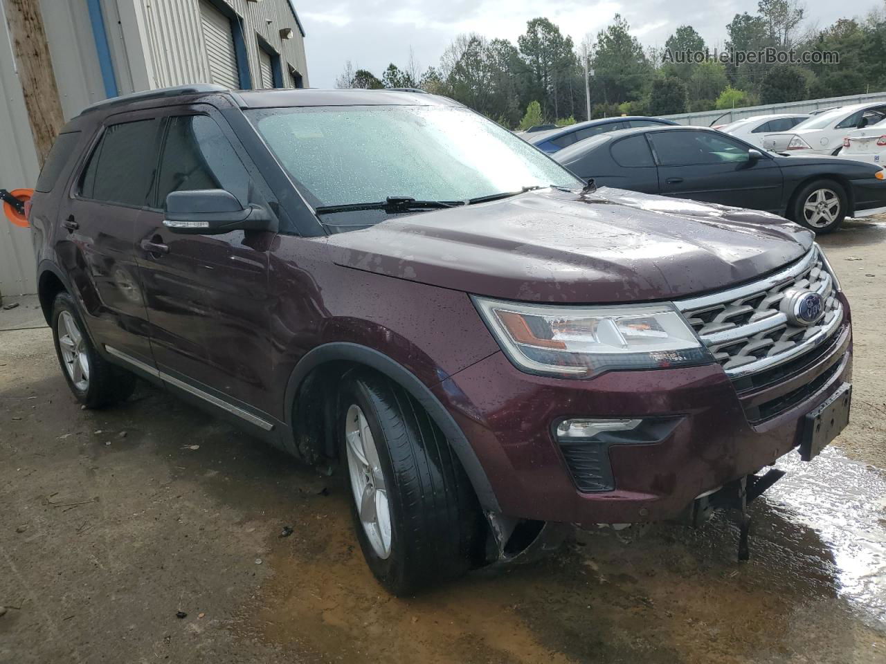 2018 Ford Explorer Xlt Burgundy vin: 1FM5K7D81JGB99573