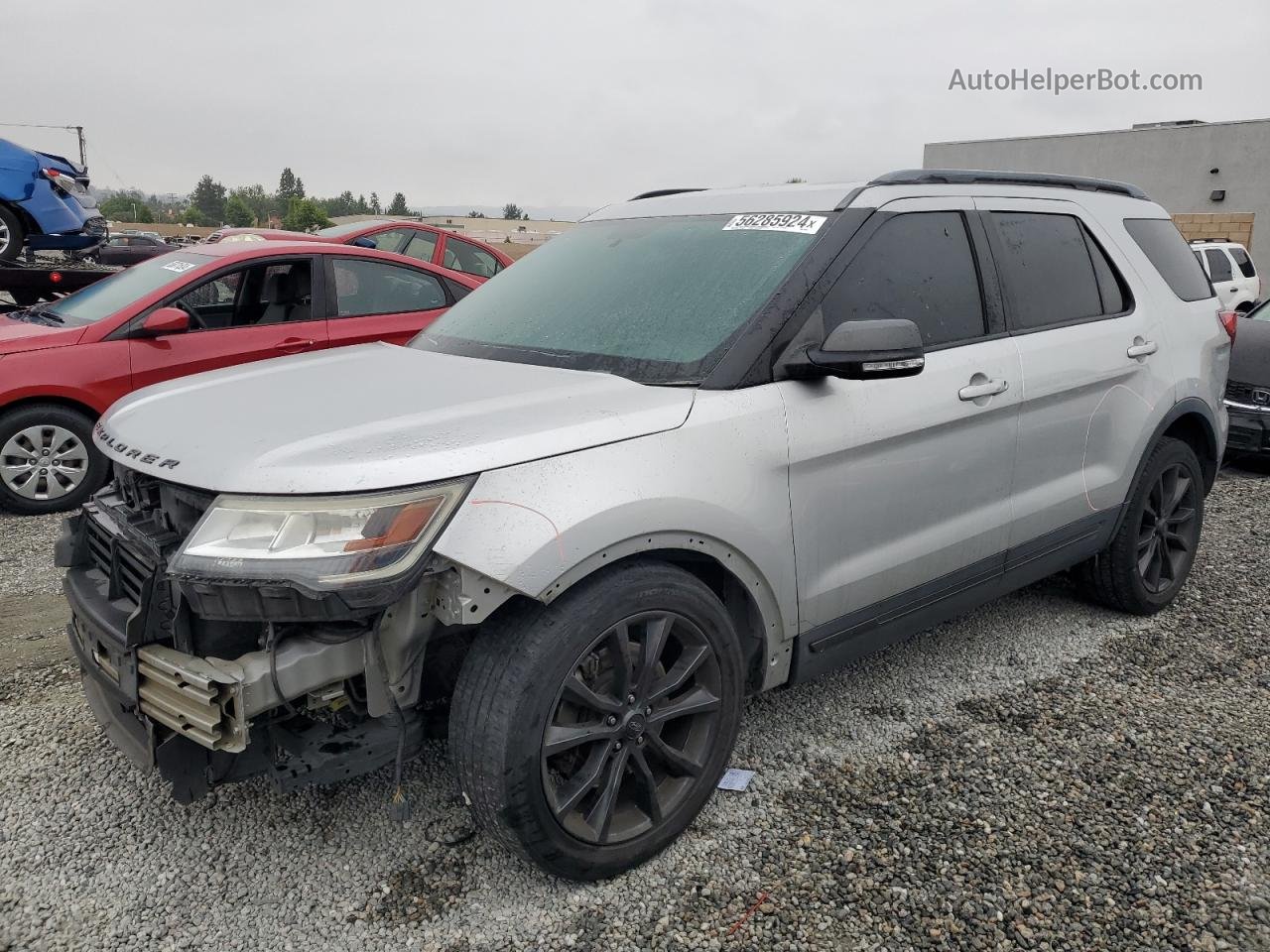 2017 Ford Explorer Xlt Silver vin: 1FM5K7D82HGC61931