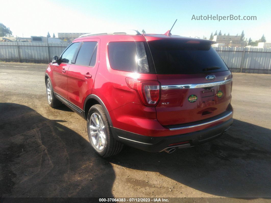 2018 Ford Explorer Xlt Red vin: 1FM5K7D82JGC00830