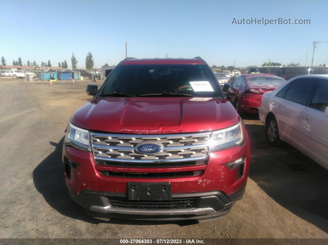 2018 Ford Explorer Xlt Red vin: 1FM5K7D82JGC00830