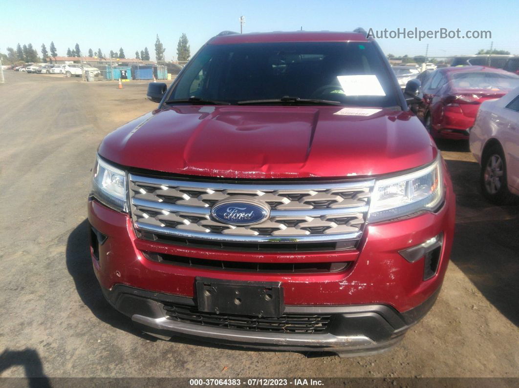 2018 Ford Explorer Xlt Red vin: 1FM5K7D82JGC00830