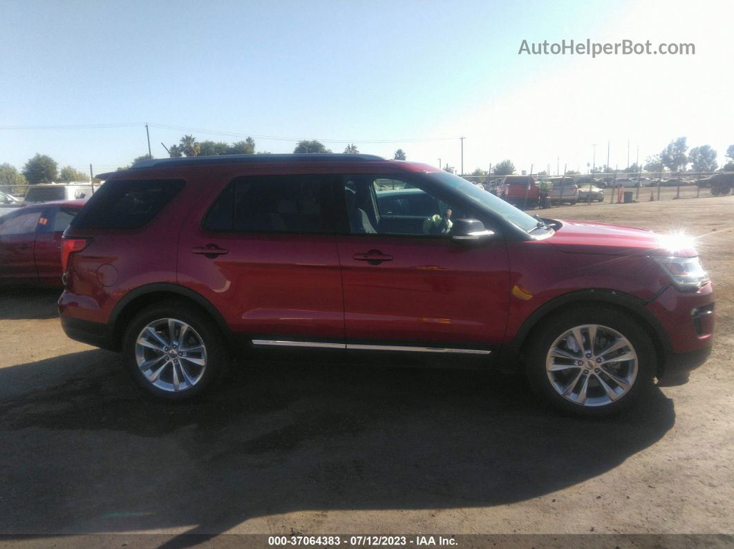 2018 Ford Explorer Xlt Red vin: 1FM5K7D82JGC00830