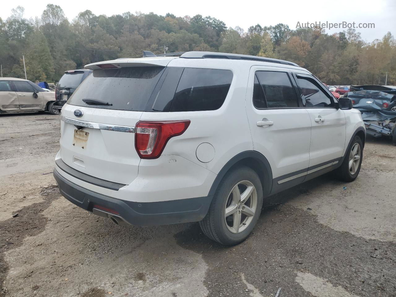 2018 Ford Explorer Xlt White vin: 1FM5K7D82JGC39241