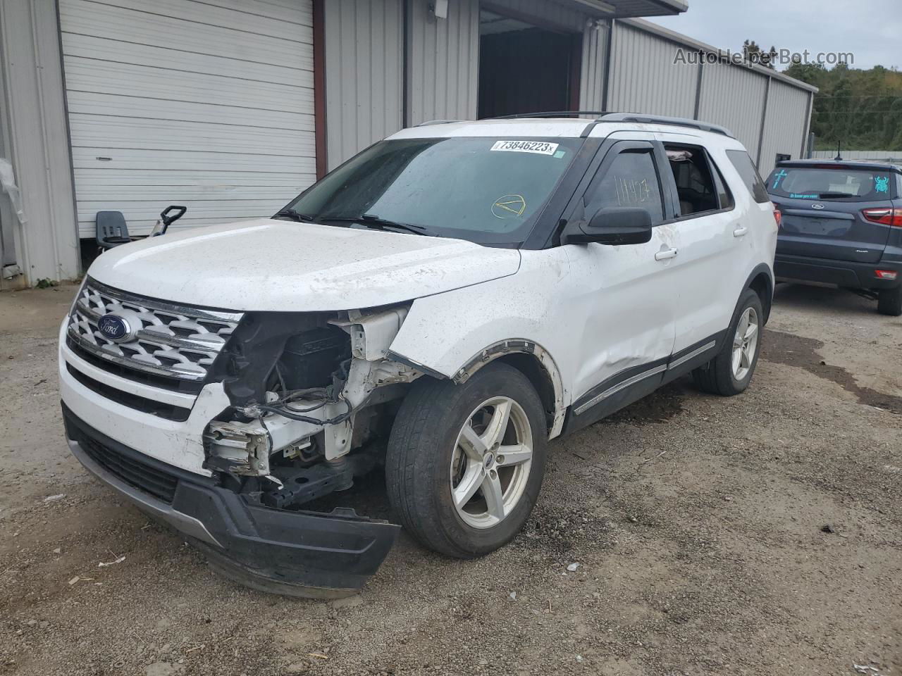 2018 Ford Explorer Xlt White vin: 1FM5K7D82JGC39241