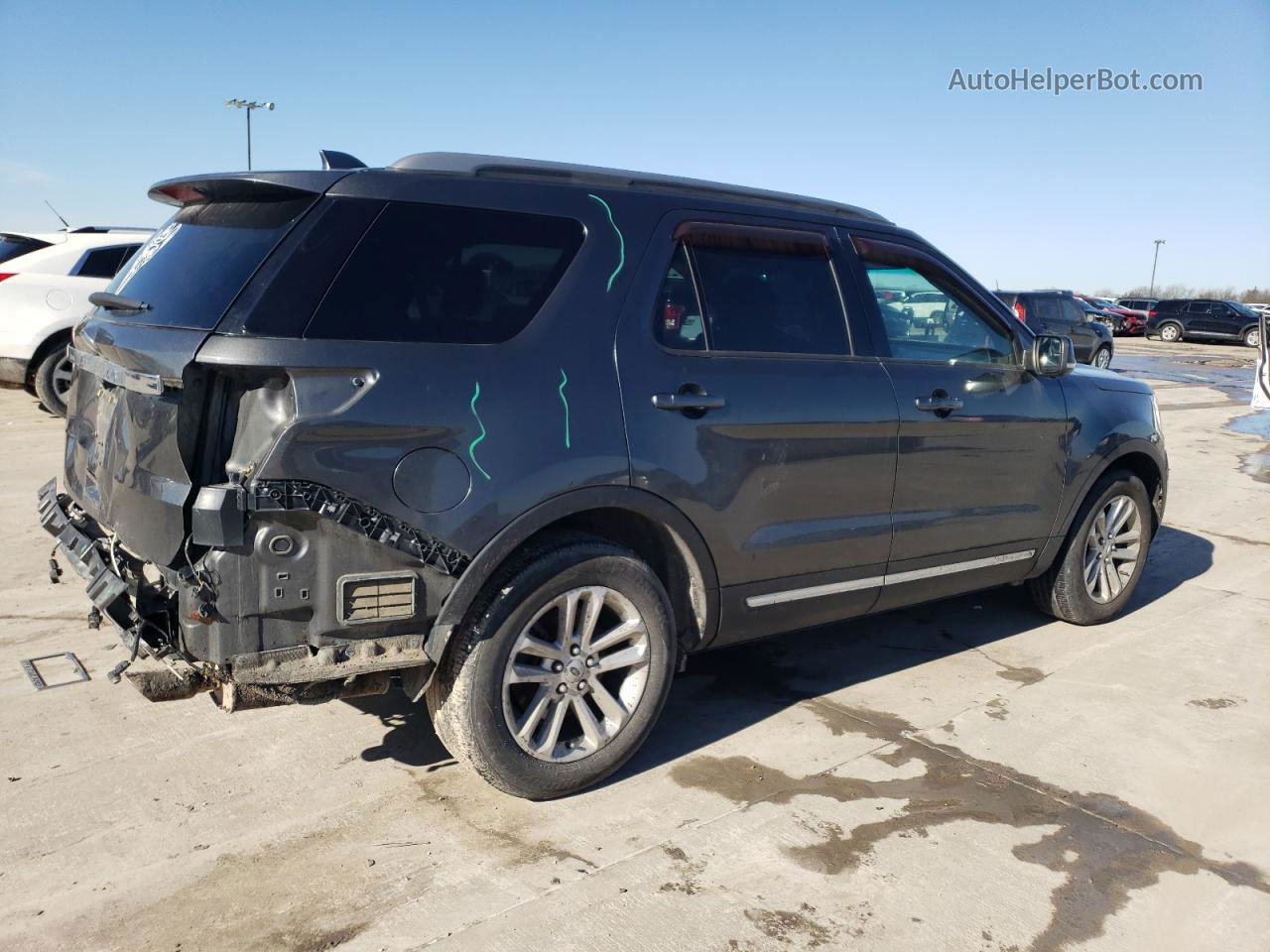 2017 Ford Explorer Xlt Gray vin: 1FM5K7D83HGA68722