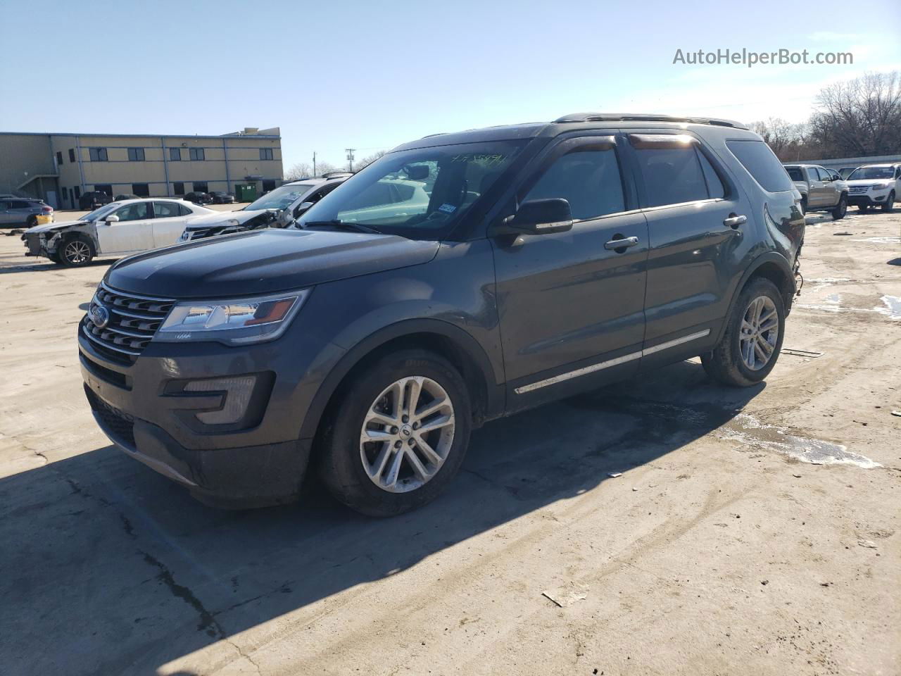 2017 Ford Explorer Xlt Gray vin: 1FM5K7D83HGA68722