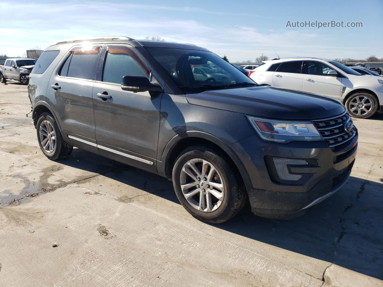 2017 Ford Explorer Xlt Gray vin: 1FM5K7D83HGA68722