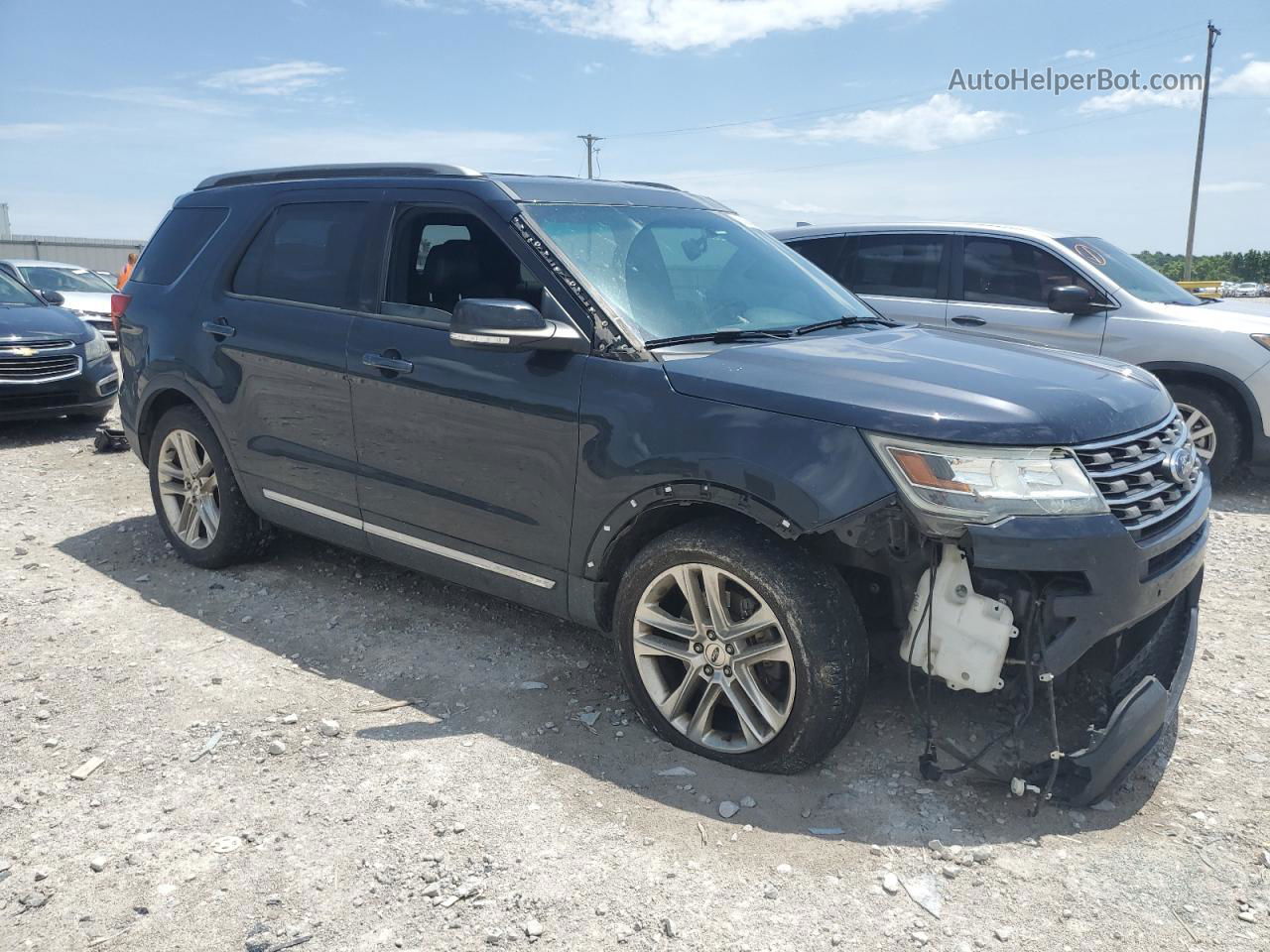 2017 Ford Explorer Xlt Gray vin: 1FM5K7D83HGA73256