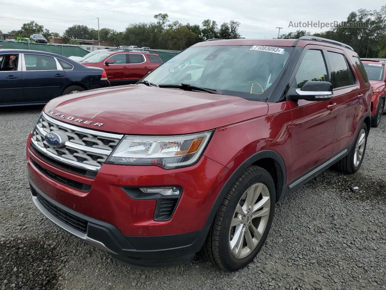 2018 Ford Explorer Xlt Red vin: 1FM5K7D83JGB04351