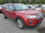 2018 Ford Explorer Xlt Red vin: 1FM5K7D83JGB04351