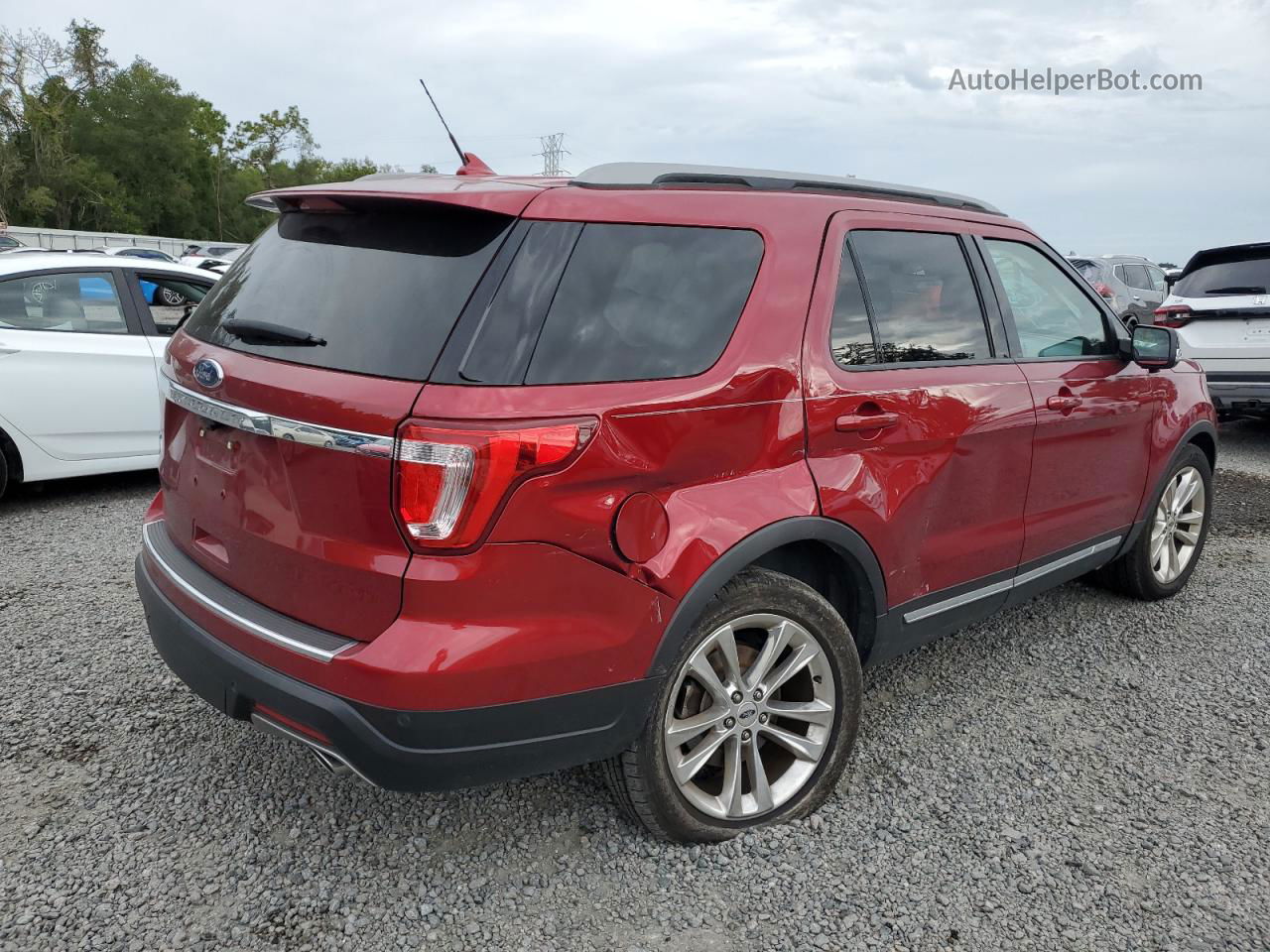 2018 Ford Explorer Xlt Red vin: 1FM5K7D83JGB04351