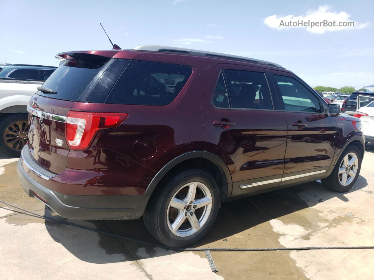 2018 Ford Explorer Xlt Burgundy vin: 1FM5K7D83JGB42176