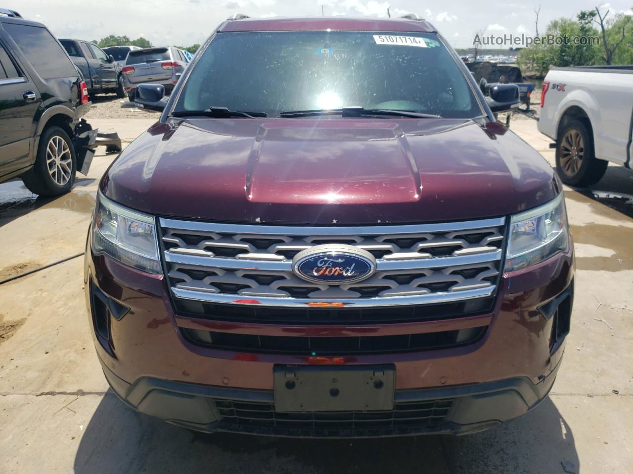 2018 Ford Explorer Xlt Burgundy vin: 1FM5K7D83JGB42176