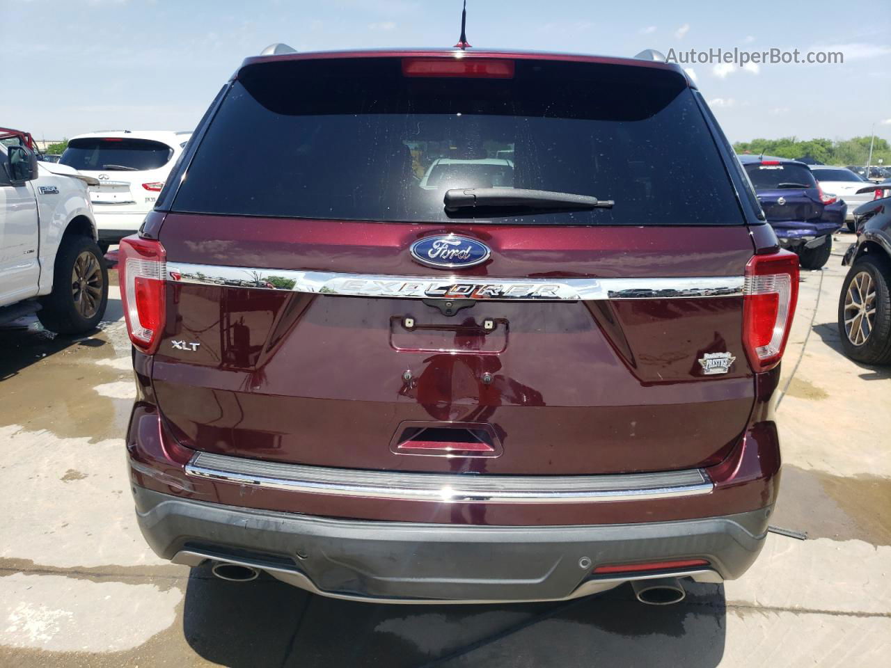 2018 Ford Explorer Xlt Burgundy vin: 1FM5K7D83JGB42176