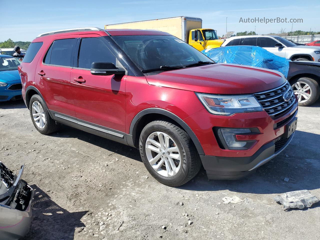 2017 Ford Explorer Xlt Red vin: 1FM5K7D84HGB31195