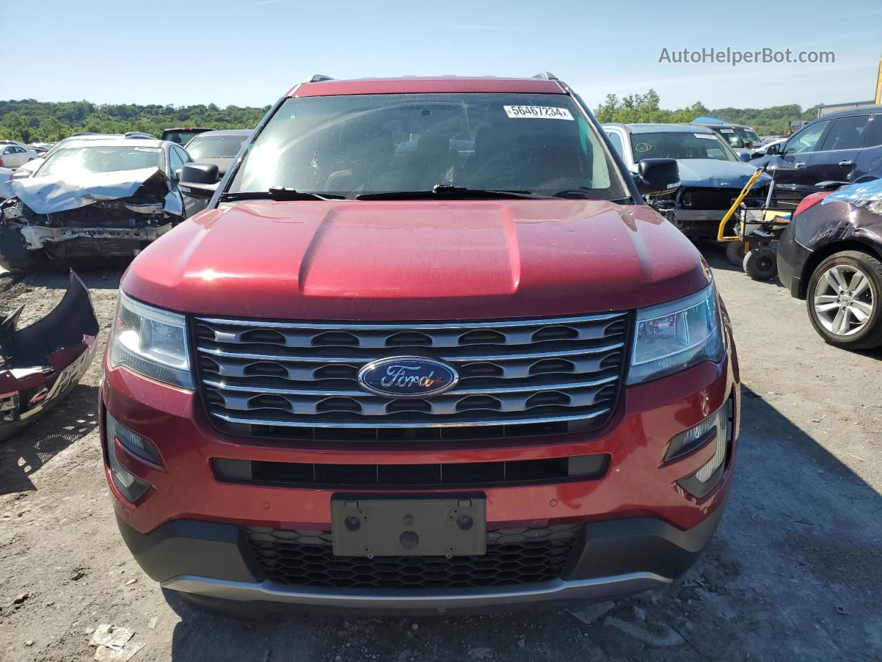 2017 Ford Explorer Xlt Red vin: 1FM5K7D84HGB31195