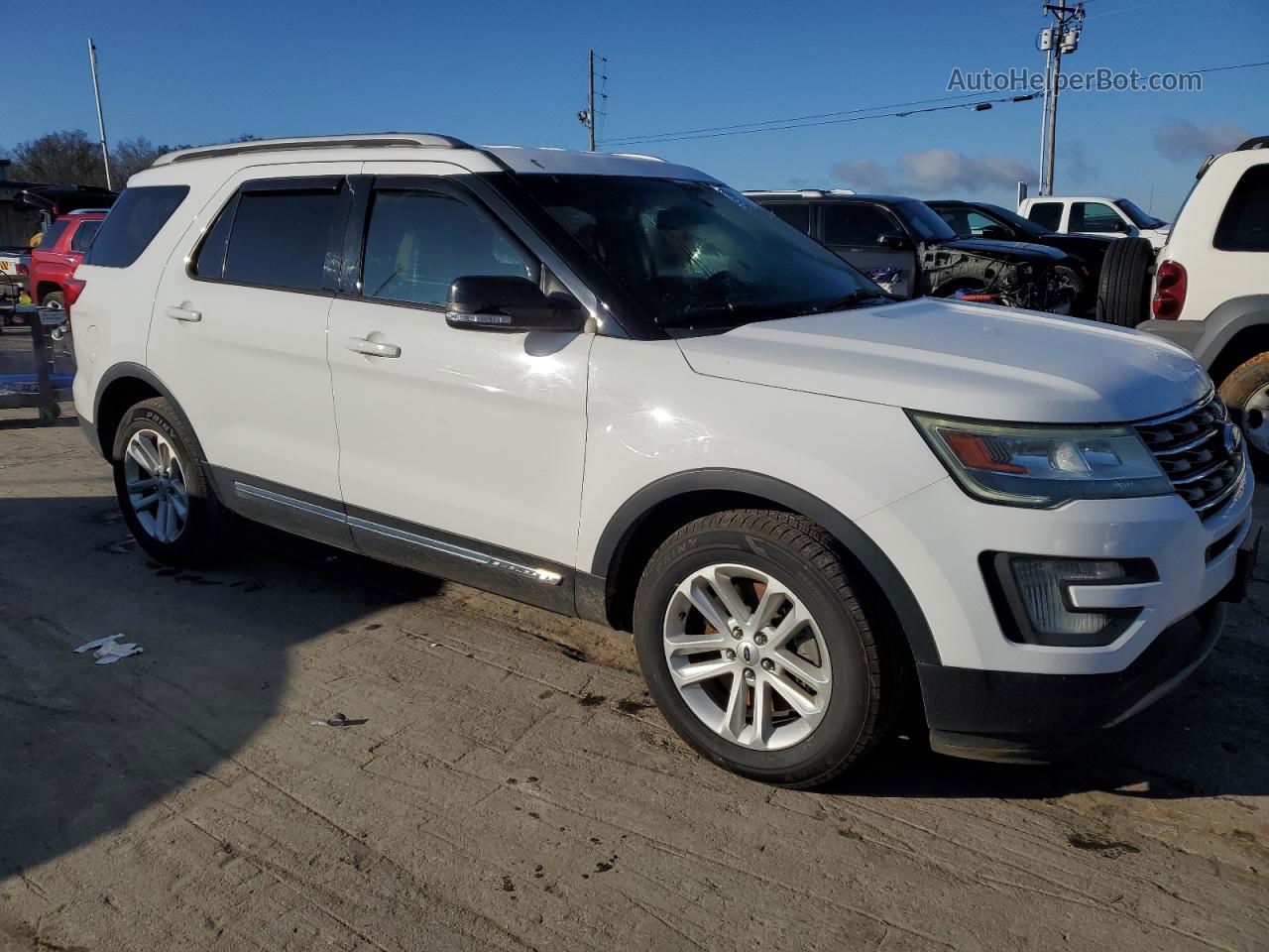 2017 Ford Explorer Xlt Белый vin: 1FM5K7D84HGB59501