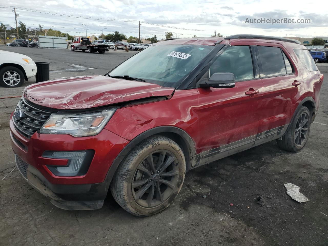 2017 Ford Explorer Xlt Red vin: 1FM5K7D84HGD11356