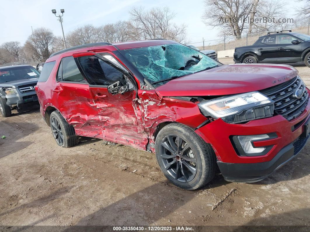 2017 Ford Explorer Xlt Burgundy vin: 1FM5K7D84HGD40856