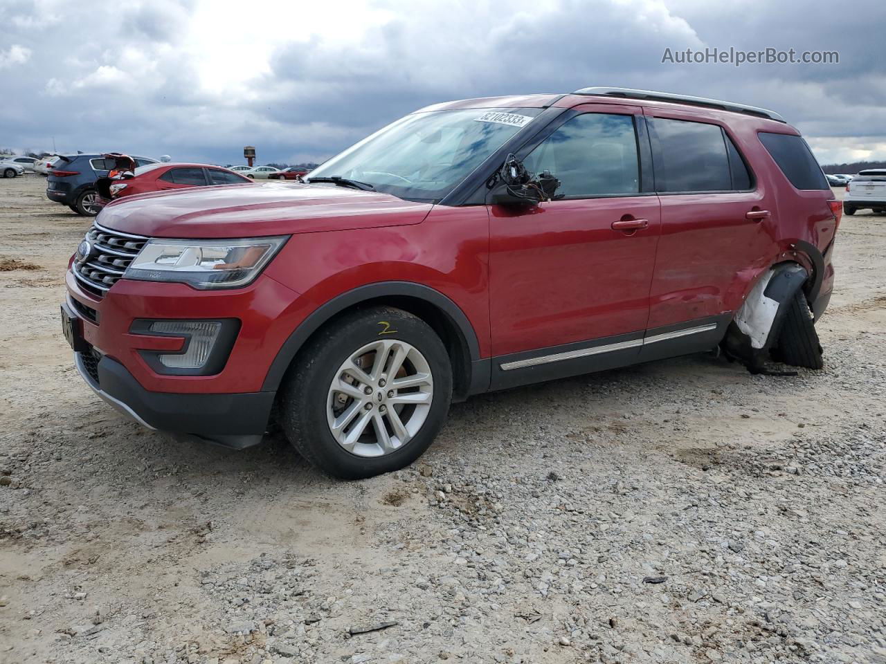 2017 Ford Explorer Xlt Red vin: 1FM5K7D84HGD80242