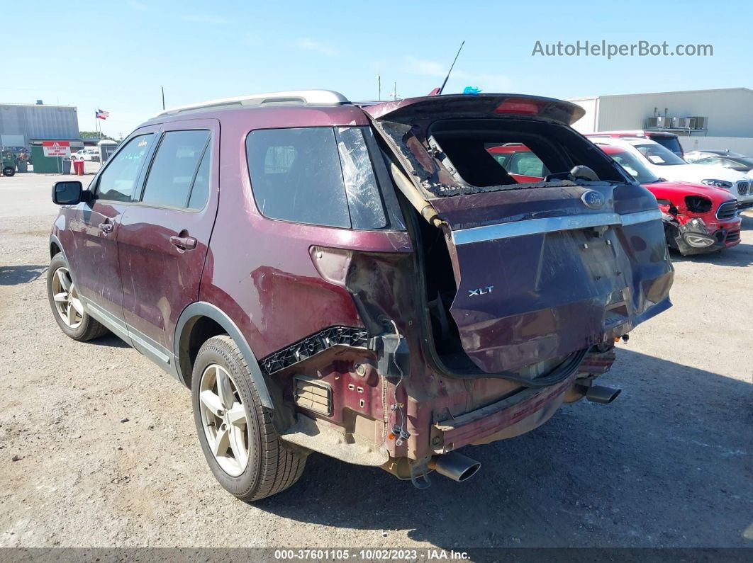 2018 Ford Explorer Xlt Burgundy vin: 1FM5K7D84JGC69387