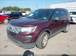 2018 Ford Explorer Xlt Burgundy vin: 1FM5K7D84JGC69387