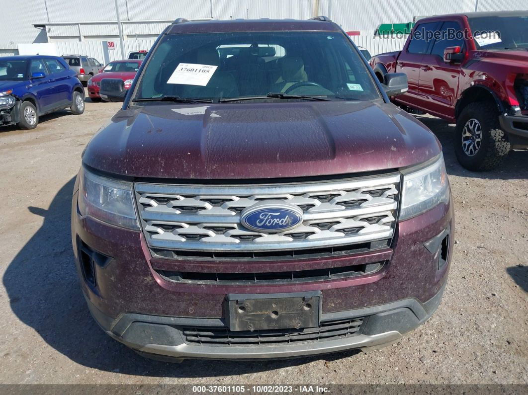 2018 Ford Explorer Xlt Burgundy vin: 1FM5K7D84JGC69387